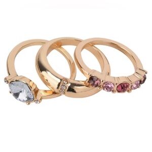 🚨3 for $15🚨 ISAAC MIZRAHI - 3 Piece Ring Set with Stones